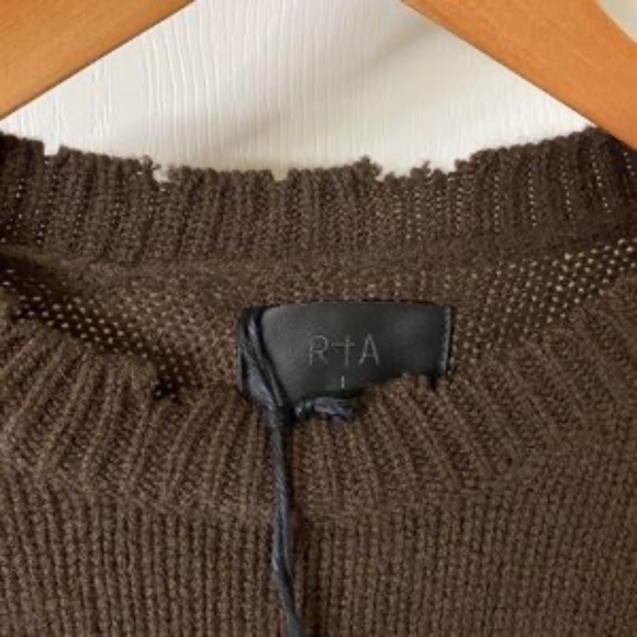 RTA Cedar Emma Cashmere Sweater Brown Large - Picture 12 of 15